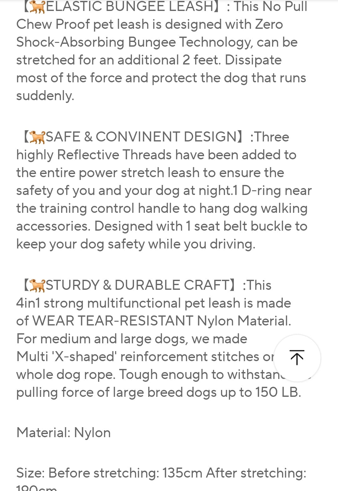 Heavy duty tactical bungee leash shock absorbing reflective, no pull. Fashioned Furbabies