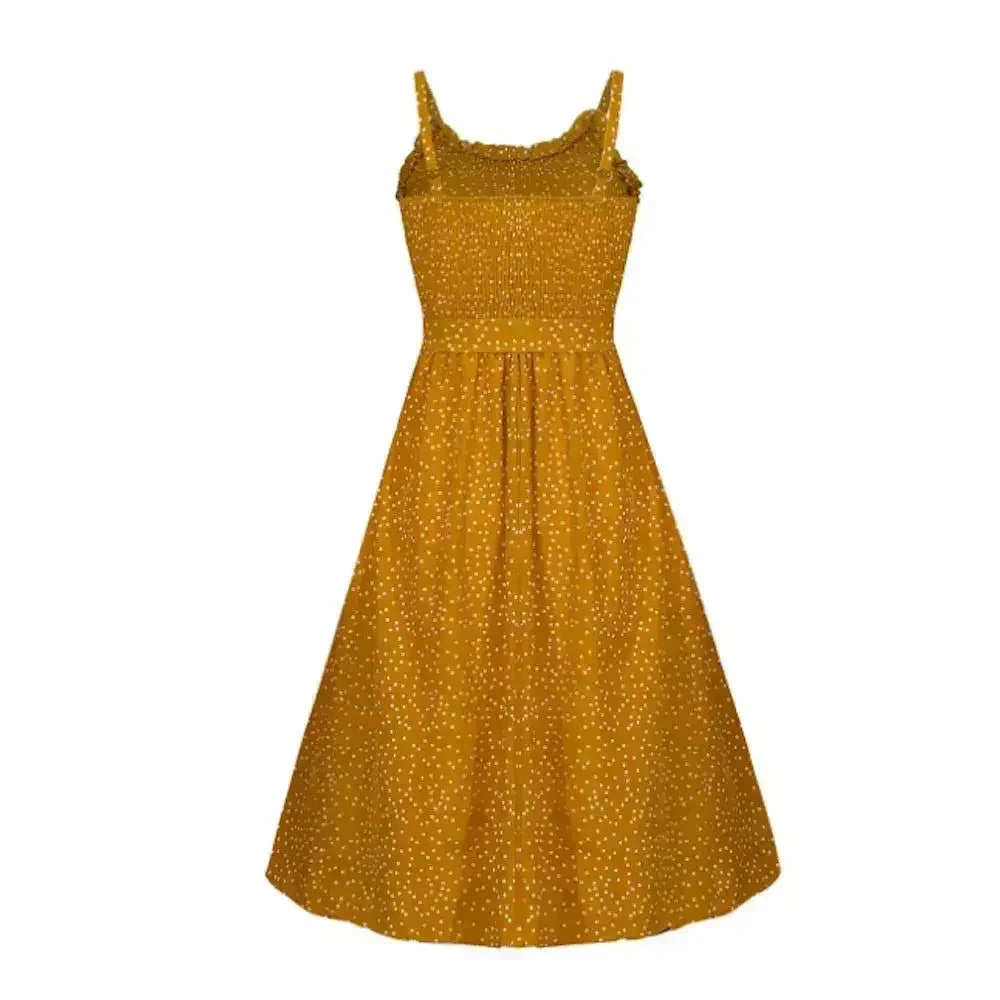 Polka Dot Maxi Dress – Light & Flowy Summer Dress - SJB-DIAMOND ELITES