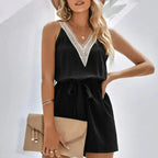 Women Sleeveless V-Neck Romper – Stylish Summer Romper