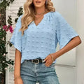 V-Neck Batwing Top - Summer Chiffon Blouse | Femstylo - SJB-DIAMOND ELITES