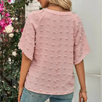 V-Neck Batwing Top - Summer Chiffon Blouse | Femstylo - SJB-DIAMOND ELITES