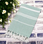 Turkish Hand Towel Oversized 100% Cotton Peshtemal Lightweight Absorbent BandsCo Straps
