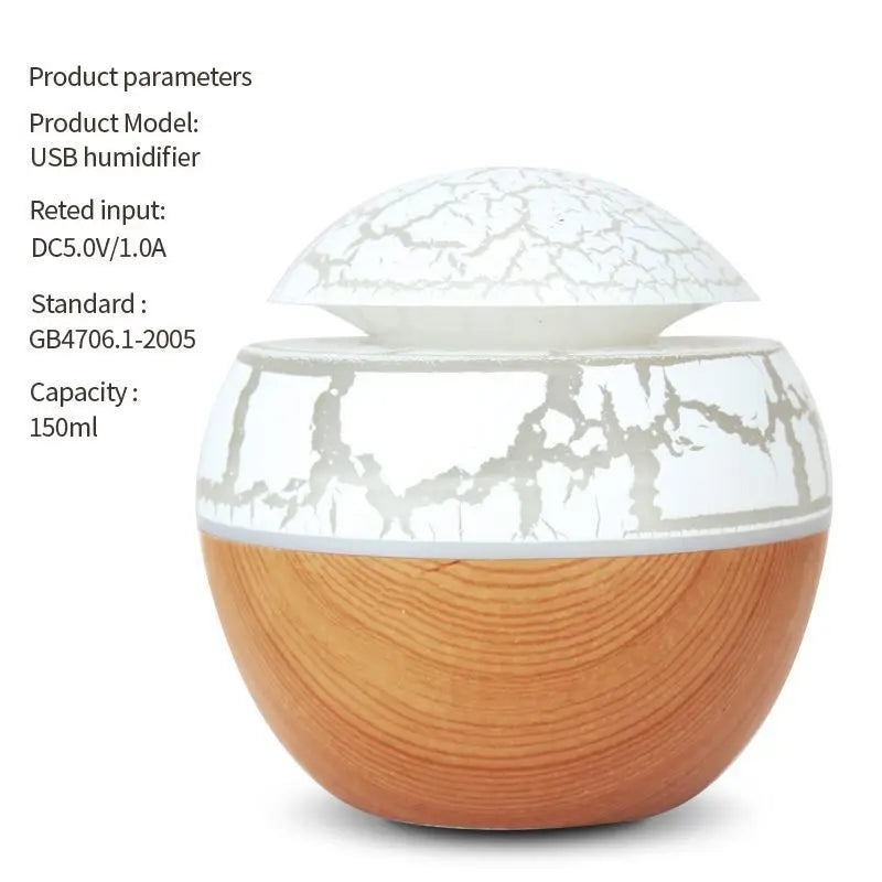 2024 Home Mushroom Head Bedroom Air Purifier USB Desktop Nebulizer Wood Texture Personalized Aromatherapy Machine Humidifier Lootquake LLC
