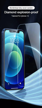 4PCS Tempered Glass for iPhone 11 12 13 Pro XR X XS Max Screen Protector on for iPhone 14 Pro Max Mini 7 8 6 6S Plus 5S SE Glass Tempered Glass Pad Full Screen Screen Protector Stevvex