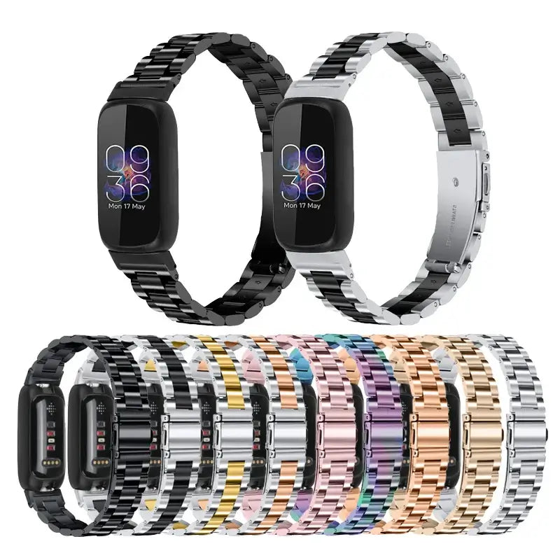 Fitbit Inspire 3 Stainless Steel Band – Premium Metal Strap - SJB-DIAMOND ELITES