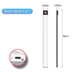 10-60cm Led Night Light Motion Sensor Under Cabinet Lights Thin Rechargeable Wireless Lamp for Kitchen Cabinet Bedroom Lighting