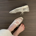 Summer Women Ballet Flats Shoes Comfortable Non Slip Fashion 2025 New Bow Women Shoes  Mesh Breathable Sandals Zapatos De Mujer Lootquake LLC