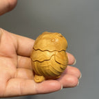 Adorable Mini Owl Sculpture - Handcrafted Wooden Art - Intricately Detailed Desktop Decor - Adds Charm to Any Space Lootquake LLC