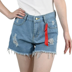 3pcs Women's High Waist Denim Shorts 2025 Summer Black Blue White Hot Pants Ripped Jeans Shorts Woman Short Trousers Streetwear