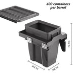 Large Capacity Waste Bins Food Waste Trash Can Kitchen Recycle Dustbin Built-in Cleaning Litter Bins Garbage Disposal Tools Lootquake LLC