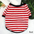 Stripe Spring Dog T-shirt Soft Small Medium Dog Puppy Clothing Shirt Vest Printed Pet Dog Puppy Vest T-shirt Dog Cloth