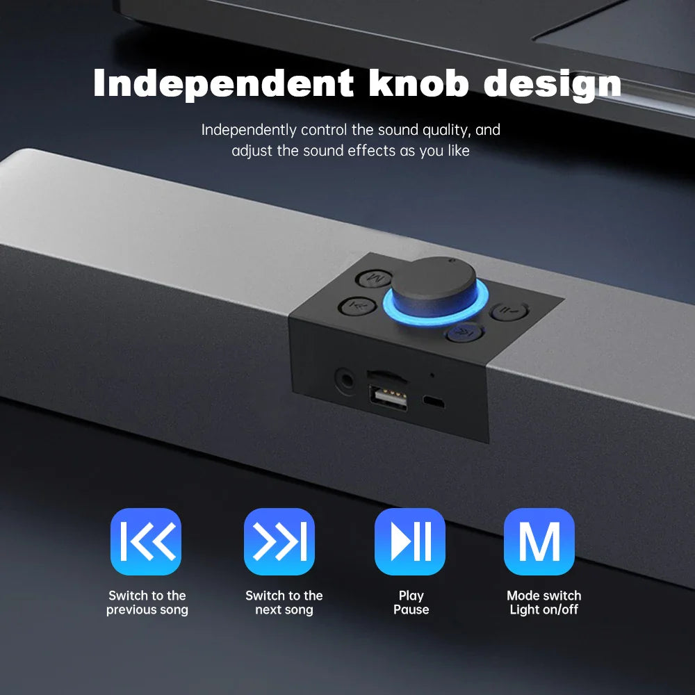 Bluetooth Speaker HD Sound Portable Playback AUX TF Card and USB LED Light Speaker Bluetooth 5.3 Wireless Loud Speaker amplified Lootquake LLC