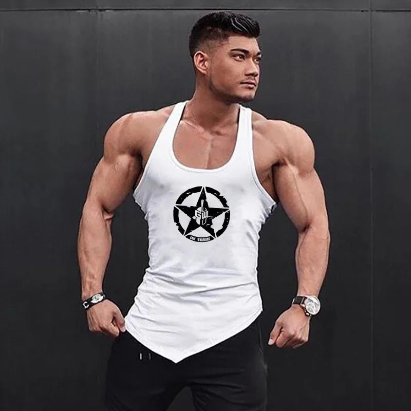 FlexFit Cotton Sleeveless Muscle Tank - Irregular Hem THRIXINE