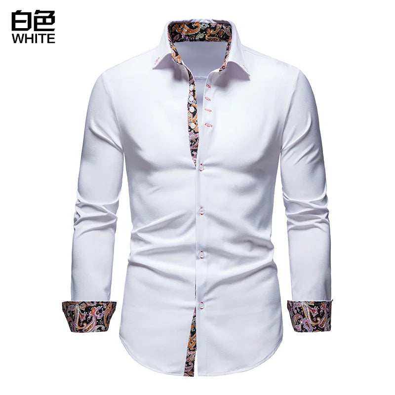 Men's Shirt with Collar White Shirts Man Long Sleeve Men's Shirts 2023 Mens Polo Shirts for Men Famous Brands Lootquake LLC
