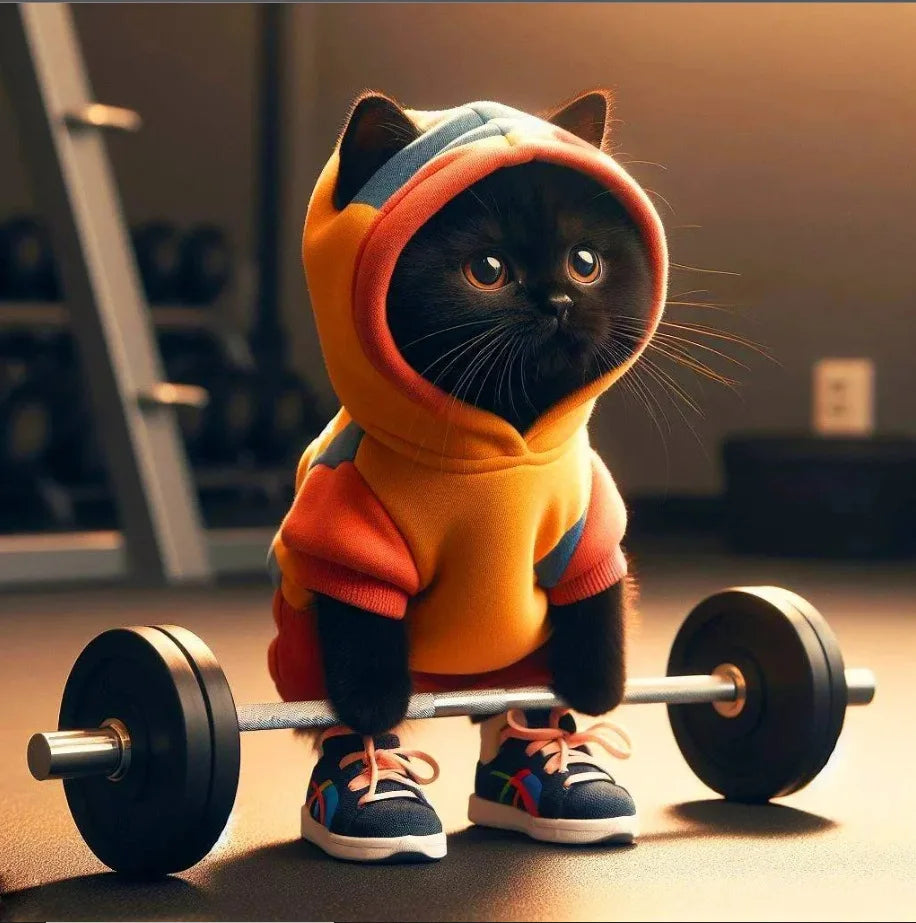 Cute Fitness Cat Sculpture. Cute Fitness Cat Sculpture Home Decor  Desk Decor Lootquake LLC