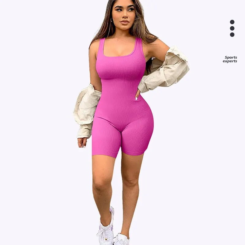 Seamless One-Piece Short Yoga Sportswear THRIXINE