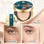 Catkin Phoenix Cushion Foundation Full Coverage, Sheer Satin Finish, Refill Included, Light Beige Lootquake LLC