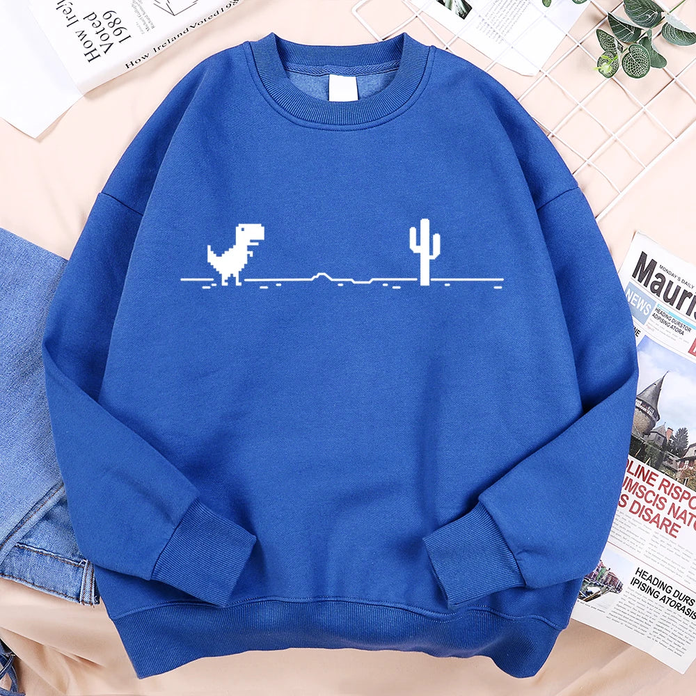 Network Malfunction Little Dinosaur Sweatshirts Men Women Casual Hoody Hip Hop Comfortable Streetwear Loose Warm Clothes Hoodies Lootquake LLC