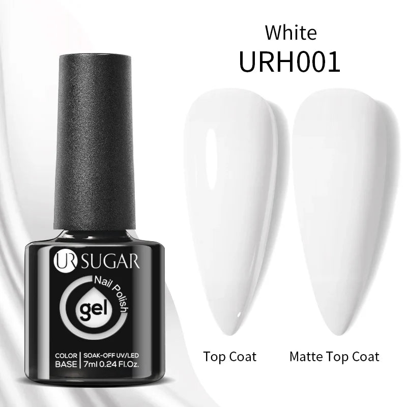 UR SUGAR Blue Color Rubber Base Gel Nail Polish Gold Glitter Base Gel Top Coat Soak Off UV LED Gel Nail Art Varnish Manicure Lootquake LLC