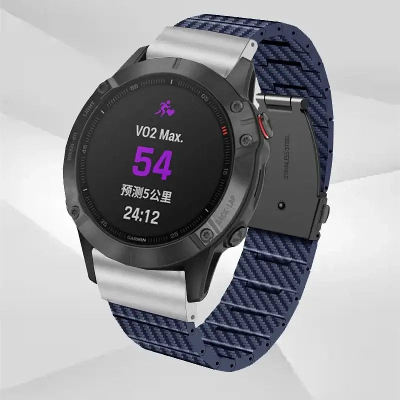 Garmin Carbon Fiber Band - Durable QuickFit Strap - SJB-DIAMOND ELITES