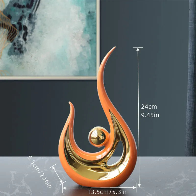 Ceramic Sculptures Ornaments Home Modern Decoration Abstract Statue Room Art Decor Luxury Porcelain Figurine Table Accessories Lootquake LLC