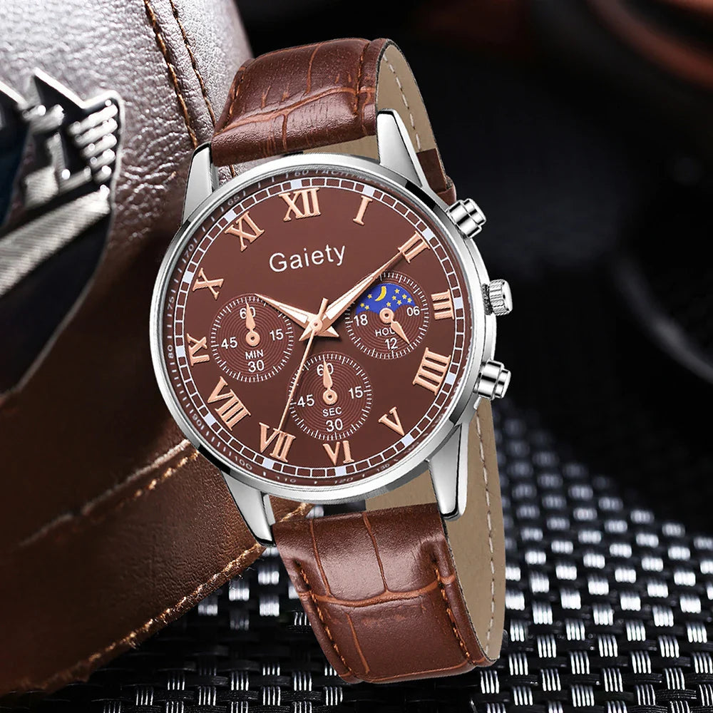 1pc Classic Roman Numeral Womens Watch - Stylish Solid Color Quartz Timepiece with Durable PU Leather Band - Elegant & Comfortab Lootquake LLC
