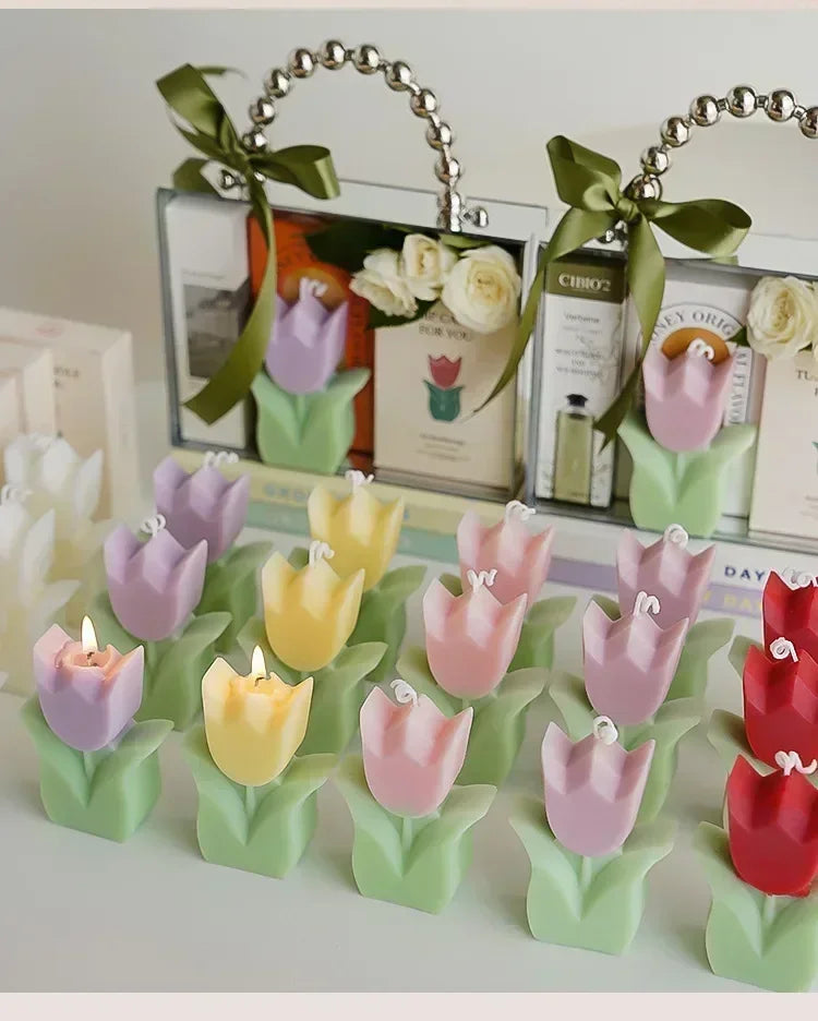 Exquisite Tulip-Fragrance Candles: Ideal Wedding Keepsakes, Luxurious Home Ambiance & Heartfelt Birthday Presents for Women