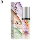 Face Makeup Primer Tri-color Cream Contour Color Isolation Waterproof Makeup Foundation Natural Makeup Base Cream 40g Lootquake LLC