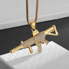 Ice Out Zircon Polite Gesture Middle Finger Necklace Men Women Punk Hip Hop Rap Rock Party Jewelry Gift