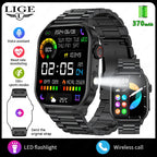 LIGE FlashSmart: 2 HD, AI, Sports & Health Tracker THRIXINE