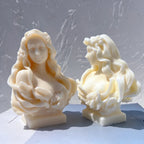 Beautiful Lady Statue Candle Mold Goddess Female Bust Silicone Molds Greek Art Woman Sculpture Soy Wax Tool Lootquake LLC