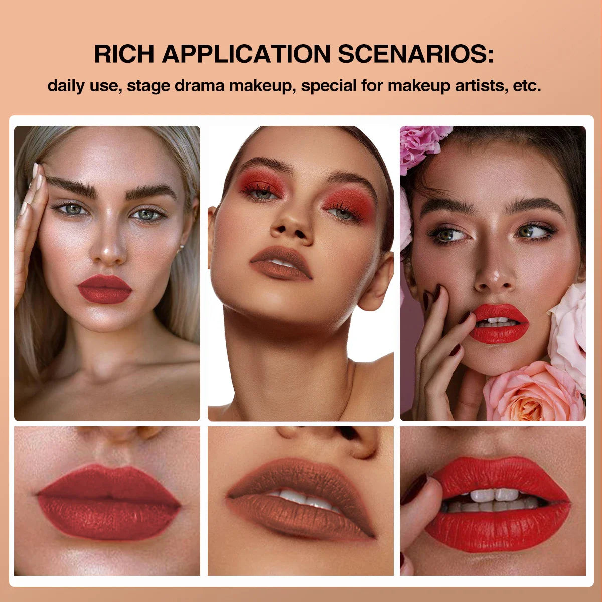 IMAGIC 8-Color Lipstick Palette Set Moisturizer Matte DIY Lipsticks Velvet Long Lasting Waterproof Lipgloss Pigments Lips Makeup Lootquake LLC