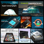 HOTWAV R9 Pro Rugged Tablet 11'' FHD+ 2K Display 20080mAh Massive Battery Pad Android 14 6GB 256GB Camera Global 4G Tablet PC Lootquake LLC