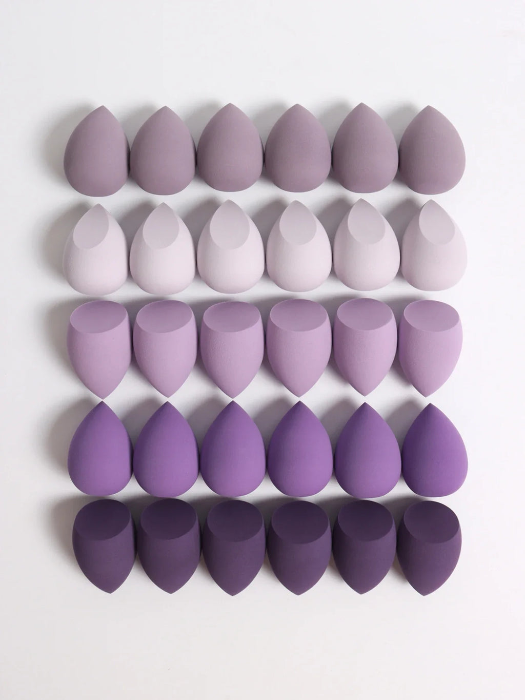 30 Beauty Eggs (Makeup Sponges) Foundation Make-Up Mixed Beauty Sponge, Liquid, Cream and Powder Without Blemish, Multi-Color C