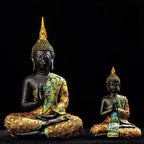 Large Buddha Statue Thailand Buda Buddha Sculpture Green Resin Handmade Buddhism Hindu Fengshui Figurine Meditation Home Decor Lootquake LLC