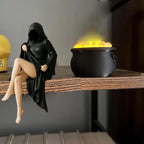 Women Statue Masked Women Desktop Ornament Mysterious Lady Statue for Desk Room Fireplace Shelf Mantel Table Entryway Lootquake LLC