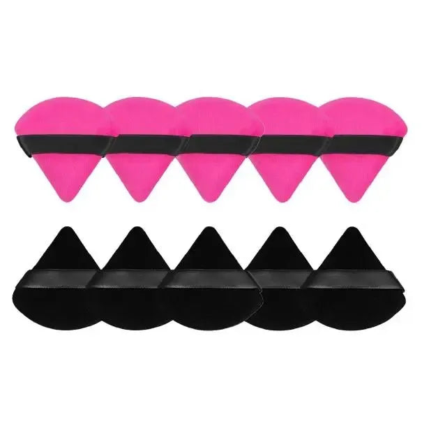 MAANGE 10/12 Pcs Triangle Powder Puff Wet Dry Use For Loose Powder Liquid Cosmetic Soft Plush Powder Puff Makeup Foundation Lootquake LLC