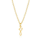 26 Initial Letters Heart Pendant Stainless Steel Necklace for Women Gold Color A-Z Alphabet Choker Chain Birthday Jewelry Gift