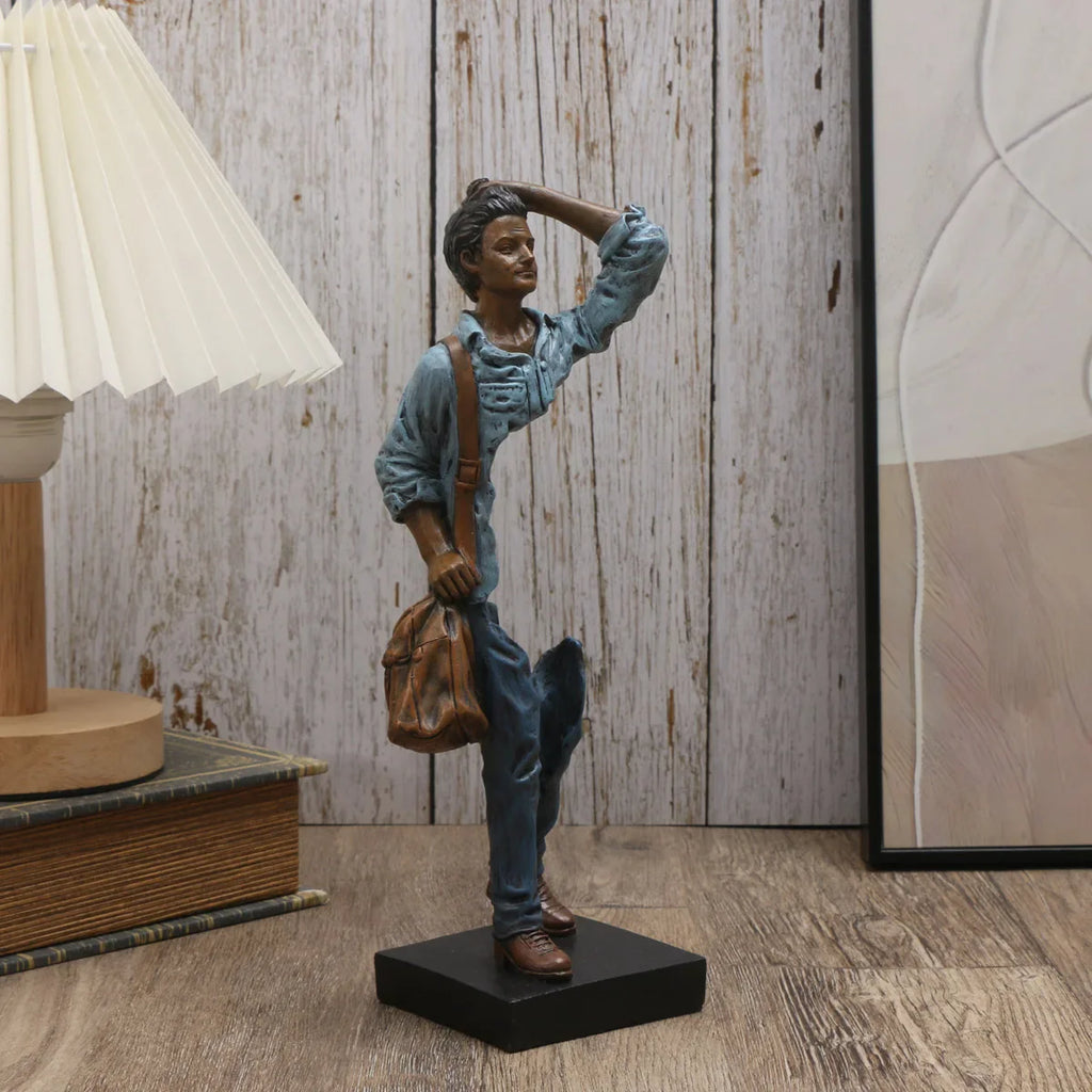 Traveler Sculpture - Abstract Resin Decor for Home & Office, Versatile Indoor/Outdoor Accent Piece Lootquake LLC