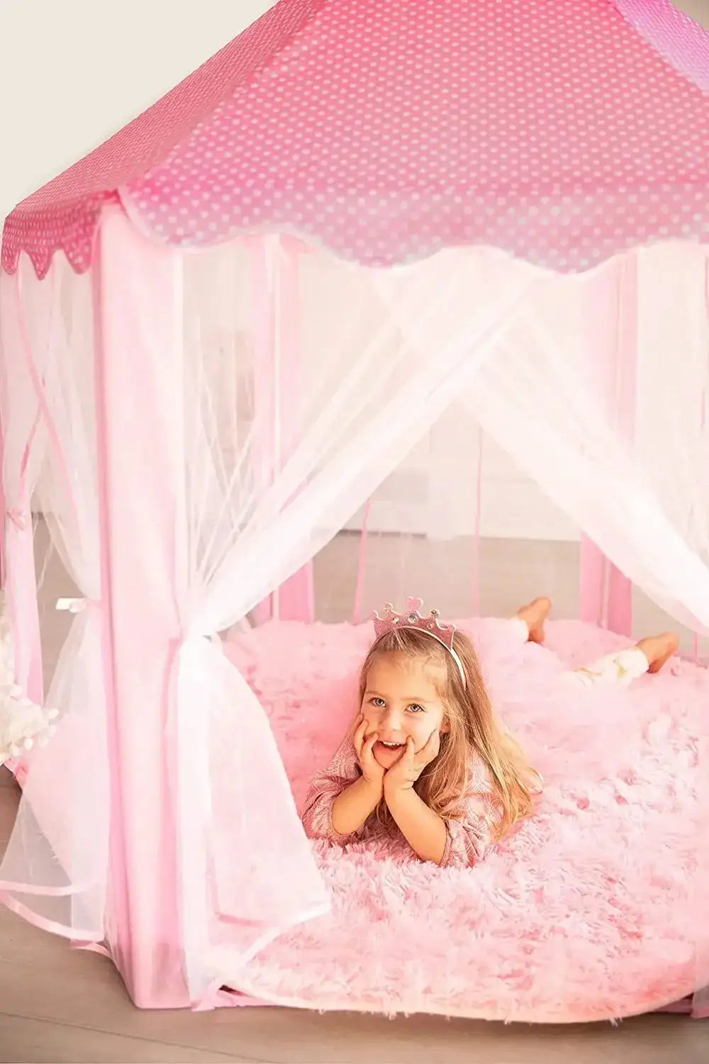 Portable Kids Toy Tipi Tent Princess Pink Girl Castle Play House Children Small House Folding Playtent Party Castle Child Room