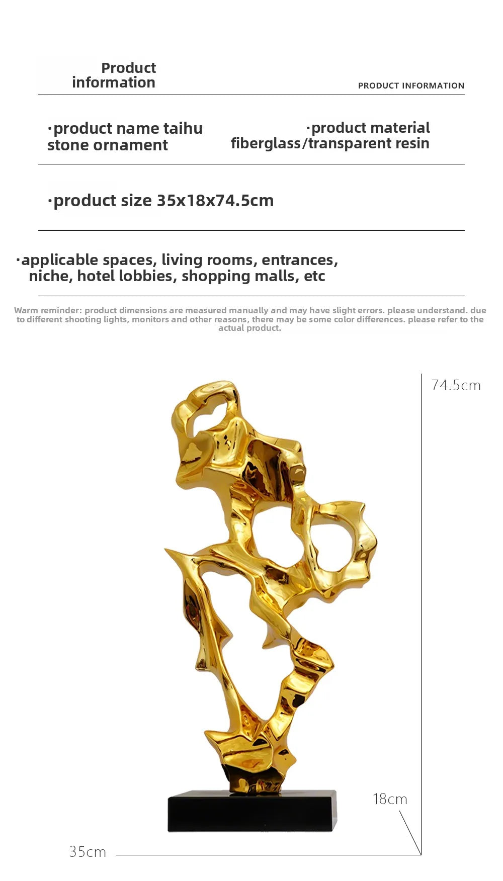 Abstract Art Sculpture Electroplating Transparent Resin Craft Model Modern Home Decor LivingRoom Office Desktop Statue Ornaments Lootquake LLC