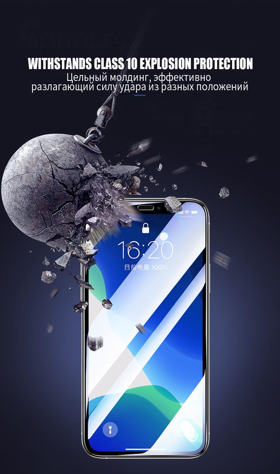 20000D Full Tempered Glass For iPhone 14 13 12 11 Pro Max mini Screen Protector iPhone X XR XS Max 7 8 Plus SE Glass Film 9H Hardness HD Screen Protector For iPhone Stevvex