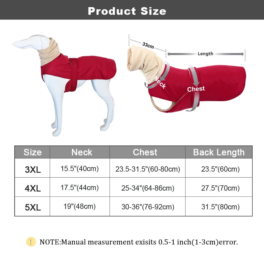 Arctic Paws: Cozy Waterproof Jacket for Big Dogs THRIXINE