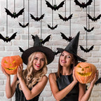 Funny Spooky Halloween Bat Decorations with Eyes Trick or Treat Bats Wall Decor Realistic Simulation Bat Pendant Halloween Party Lootquake LLC
