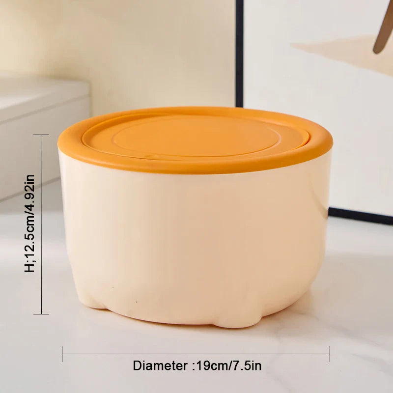 1pc Mini Trash Bin, Small Garbage Can For Desk, Food Waste Bin，Pet cat litter cleaning box，Portable trash can in car Lootquake LLC