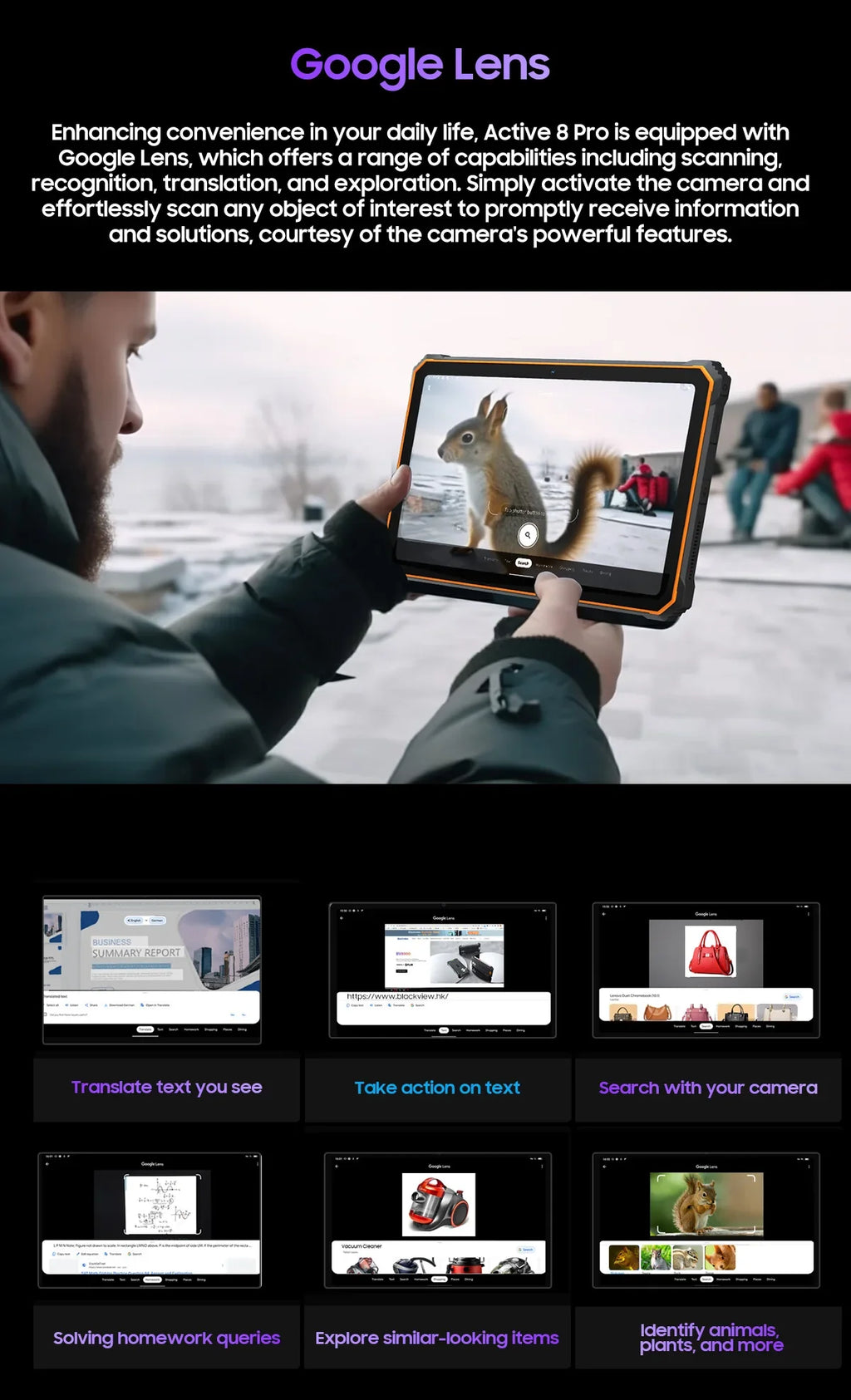 Blackview Active 8 Pro 16GB 256GB Tablet PC 22000mAh Battery Android 13 10.36" inch 2.4K Display 16MP+ 48MP Camera Rugged Tablet Lootquake LLC