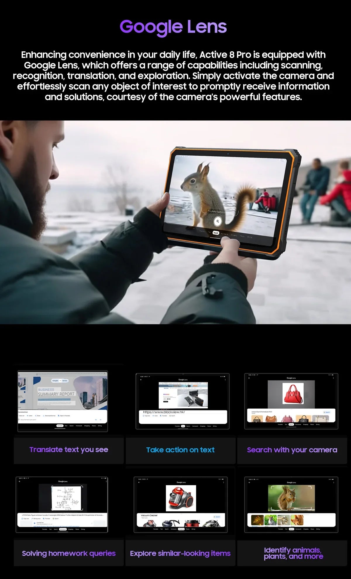 Blackview Active 8 Pro 16GB 256GB Tablet PC 22000mAh Battery Android 13 10.36" inch 2.4K Display 16MP+ 48MP Camera Rugged Tablet Lootquake LLC