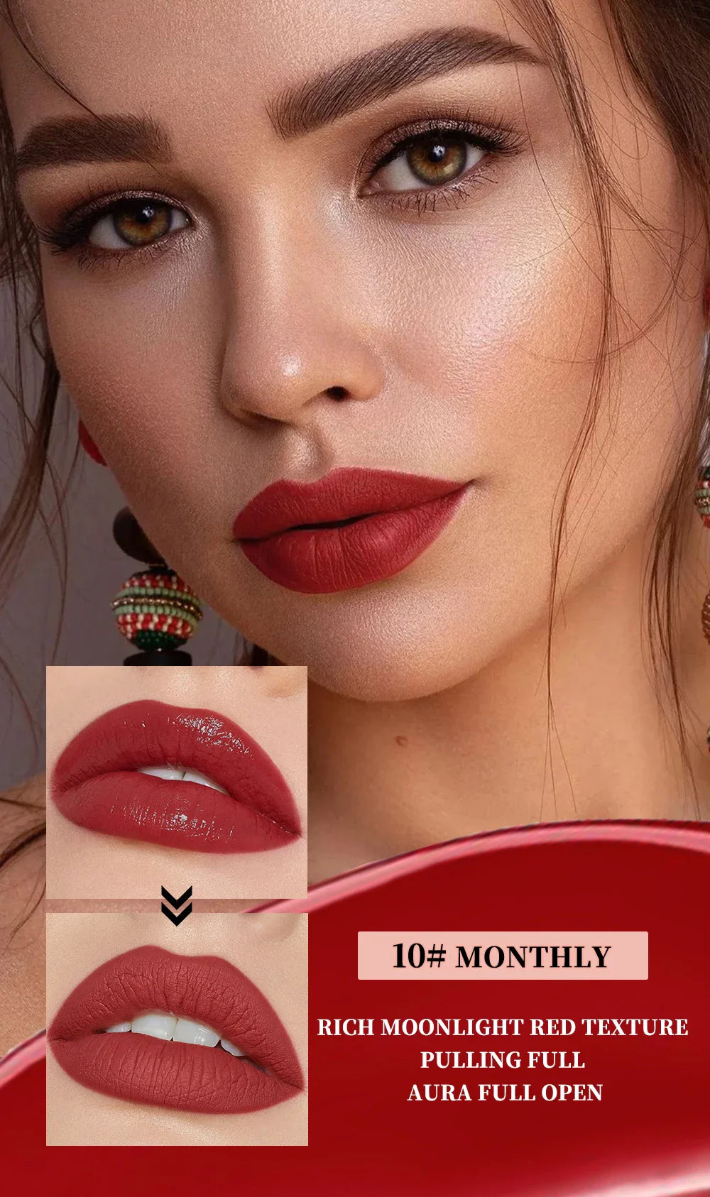QIBEST 10 Colors Nude Matte Liquid Lipstick Waterproof Silky Lip Gloss Non-Stick Cup Lasting Purple Red Lip Tint Durable Makeup Lootquake LLC