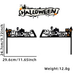 Halloween Door Frame Decoration,Bats,Pumpkins,Spider Webs,Door and Window Corner Stickers, Halloween Home Decoration