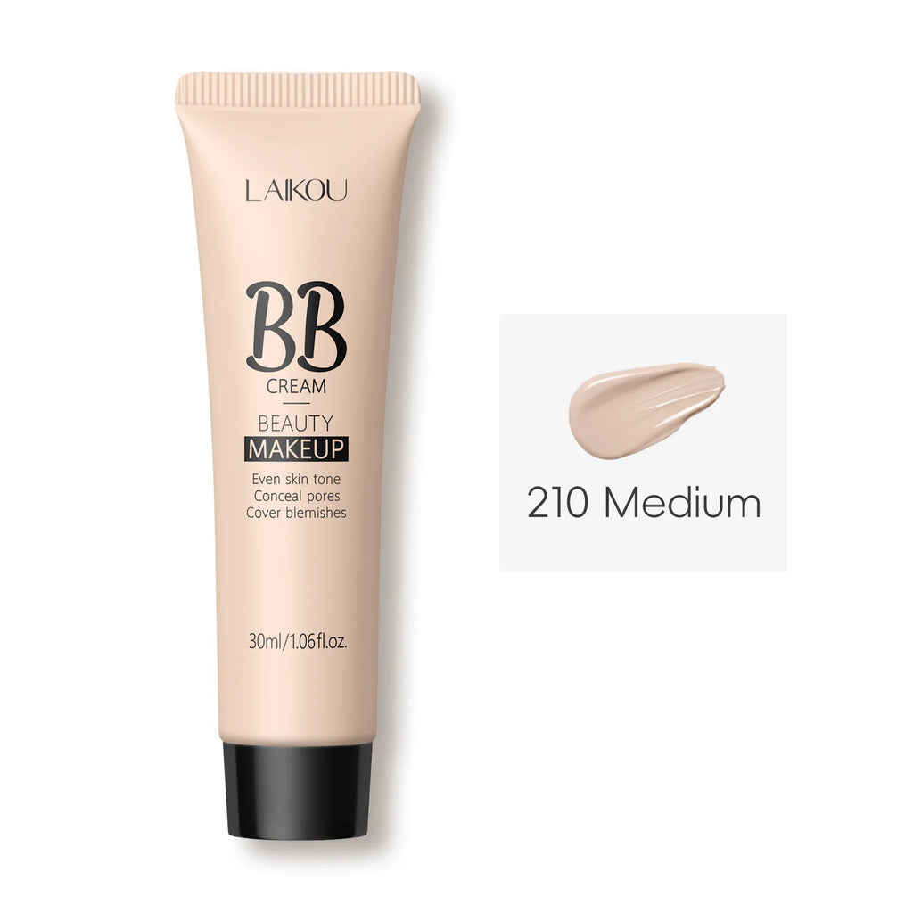 Natural Finish Foundation Cream 30ml Lightweight BB Cover Dark Circles Pores Oil Free Long Lasting Makeup Base Lootquake LLC